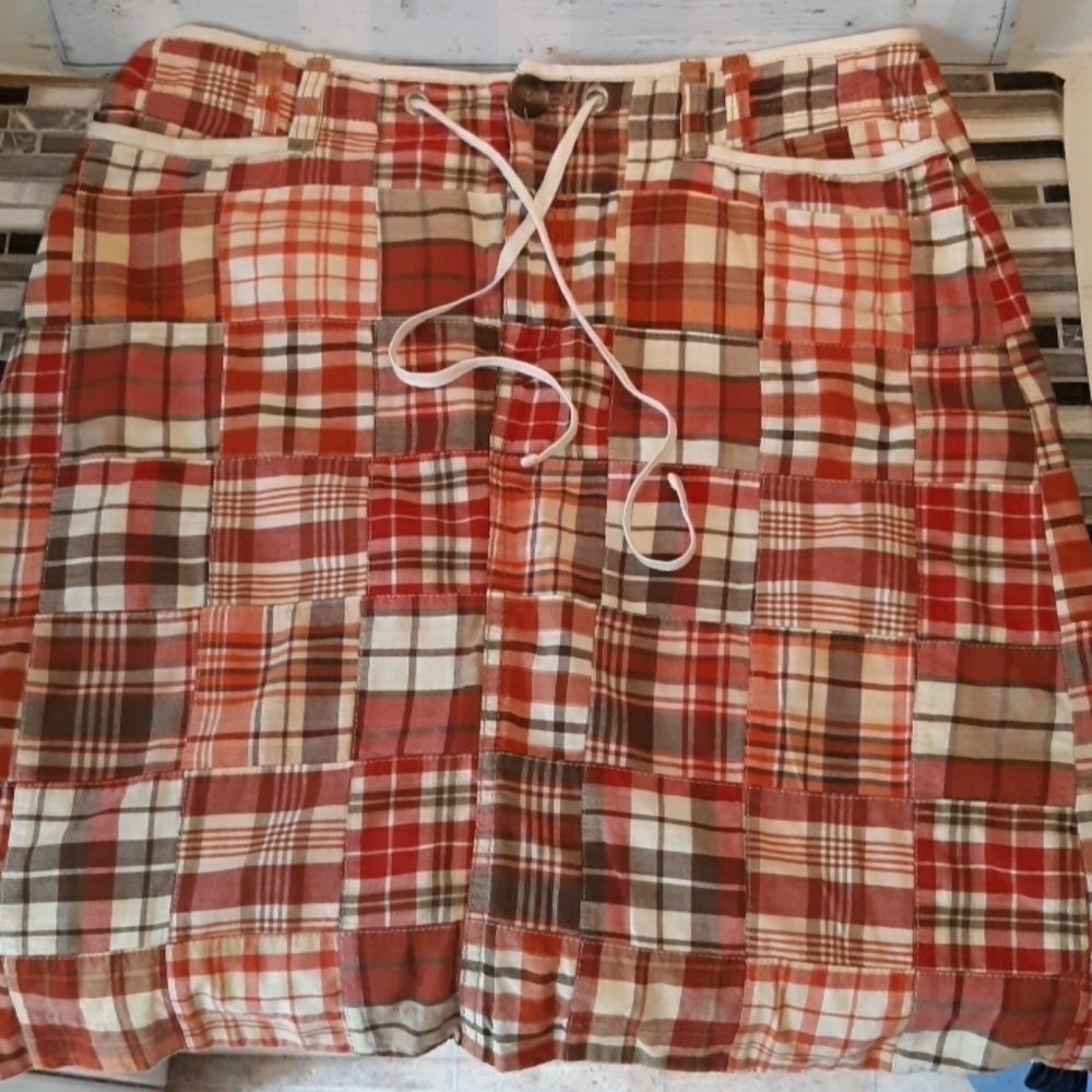 Vintage Liz Claiborne patchwork mini skirt 10